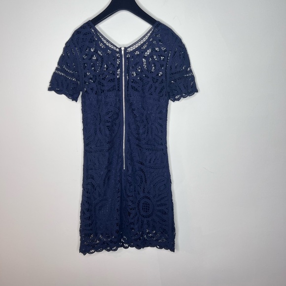 Sea New York Battenburg Navy Blue Lace Dress XS 2 - Picture 5 of 7